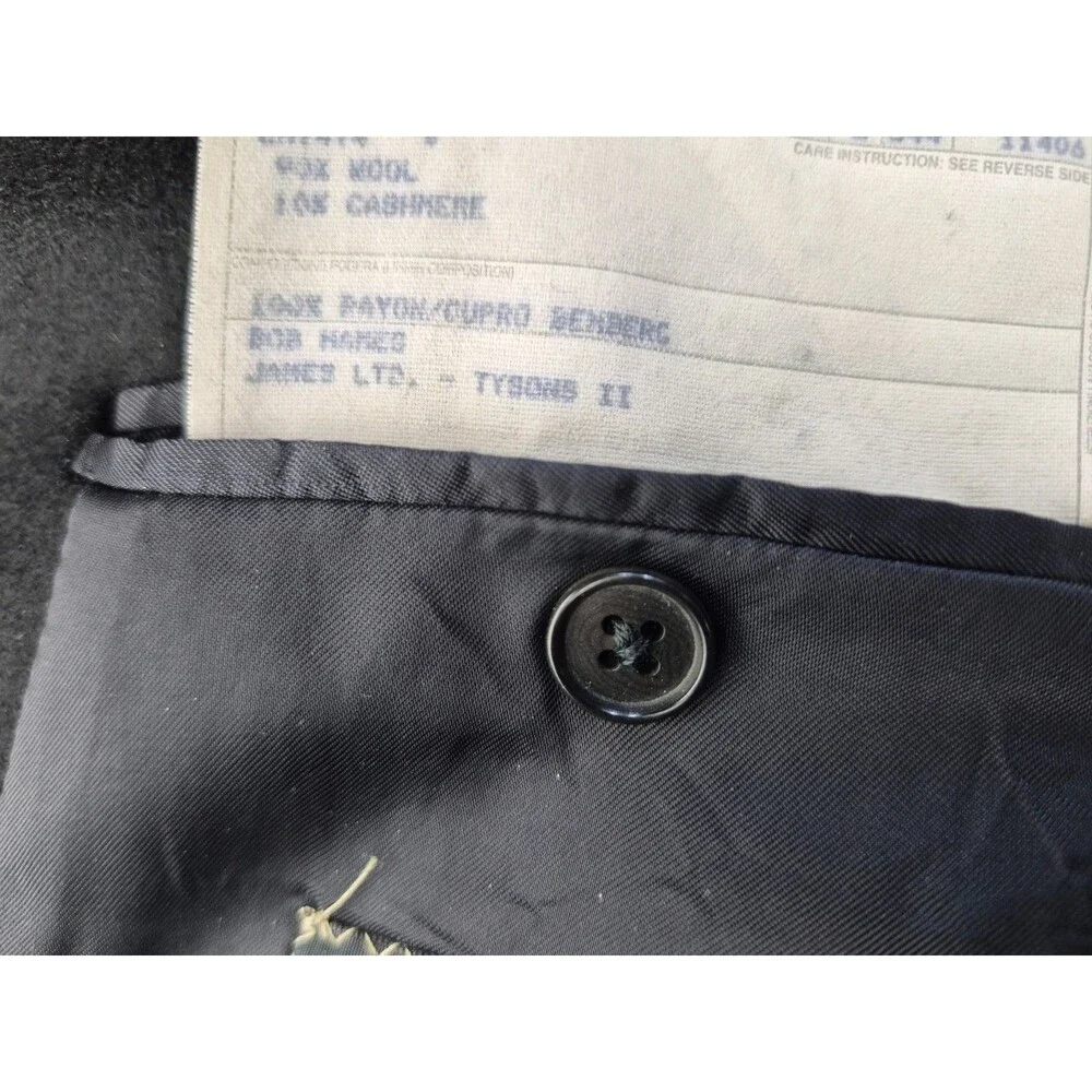 Ermenegildo Zegna Taglio Exclusivo Sport Coat US 44L Men Black Wool/Cashmere DB